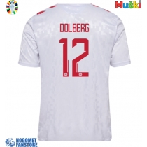 Danska Kasper Dolberg #12 Gostujuci Dres EP 2024 Kratak Rukav